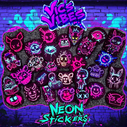 Jinx Arcane Inspired Neon Stickers Soft Matte Cyberpunk Sticker Graffiti Sticker For Laptop Computer Desk