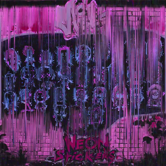 Neon Gamer Girl Stickers Gift for Her Soft Matte Waterproof Cyberpunk Vinyl Sticker Set Personalized Waterproof Decals for Laptop & Gifts