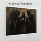 Gothic Vintage Oil Painting Metal Print Canvas Art For Her Shadowy Figures Wall Art Dark Academia Eerie Décor Horror Gifts Moody Creepy Art