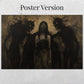 Gothic Vintage Oil Painting Metal Print Canvas Art For Her Shadowy Figures Wall Art Dark Academia Eerie Décor Horror Gifts Moody Creepy Art