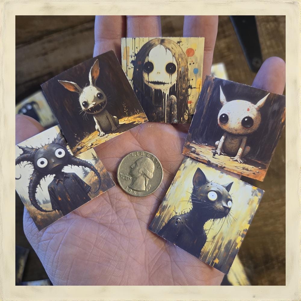 Cute Creepy Horror Stickers Vinyl Matte Sticker Set of 30 Waterproof Decals for Laptop Phone Computer Sticker Gift