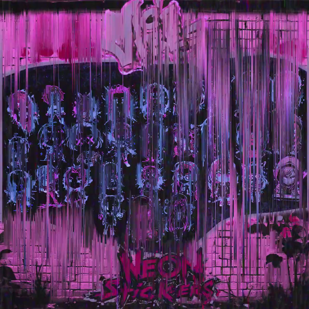 Neon Gamer Girl Stickers Gift for Her Soft Matte Waterproof Cyberpunk Vinyl Sticker Set Personalized Waterproof Decals for Laptop & Gifts